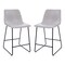 Merrick Lane 24 inch Faux Counter Height Bucket Seat Stools, Set of 2